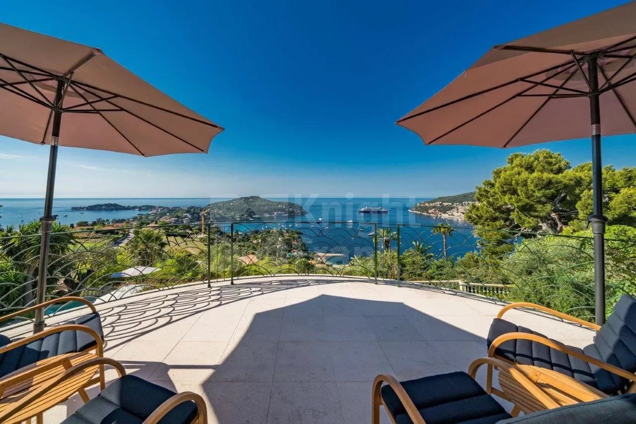 Villefranche Sur Mer Art Deco Villa Med Panoramautsikt Over Havet