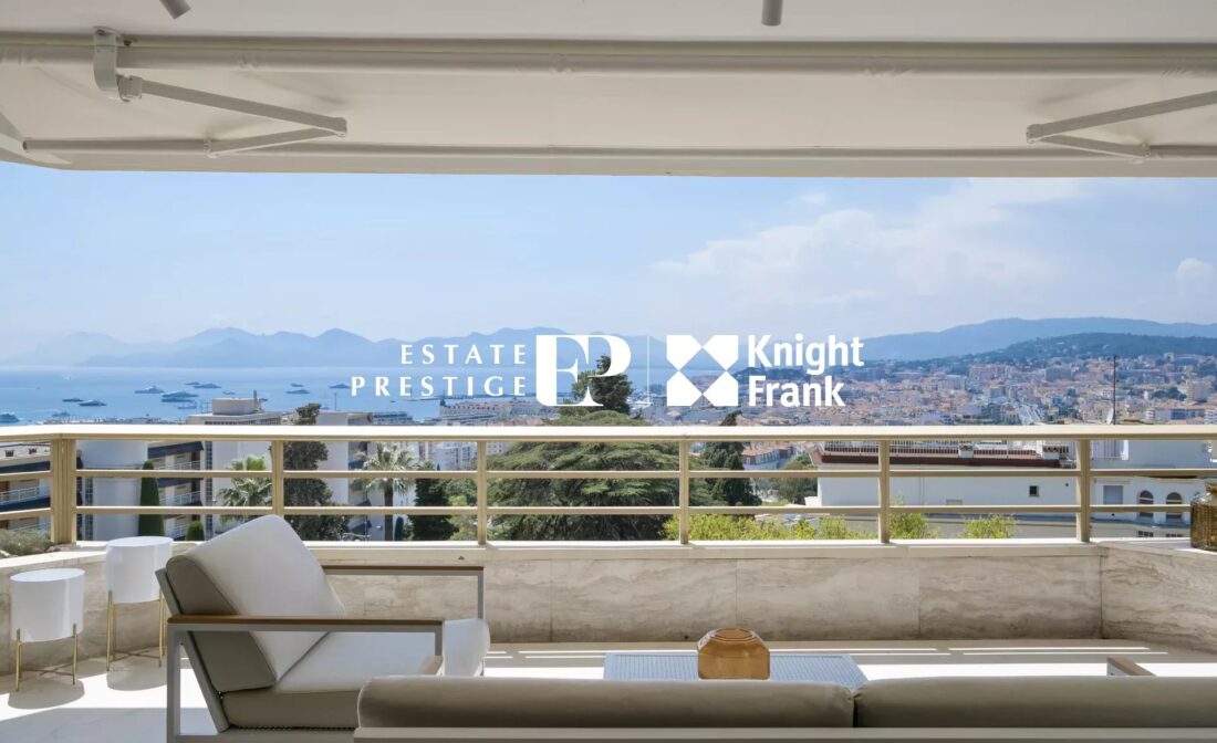 CANNES – Appartement 4 pièces avec vue panoramique mer et les îles de Lérins