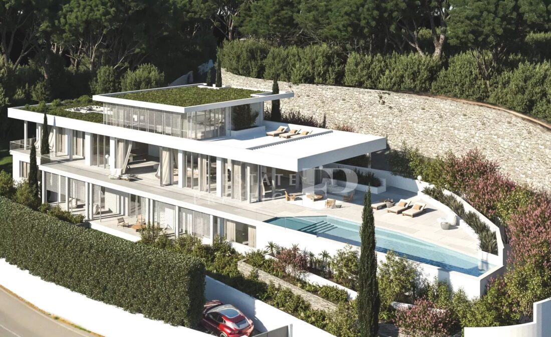 CANNES: Enestående villa med panorama utsikt