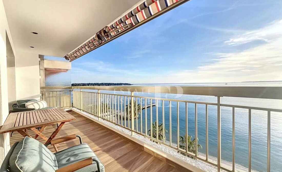 JUAN LES PINS – Top Floor Waterfront apartment with panoramic seaview